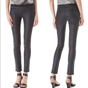 Helmut Lang coated black leggings size 28